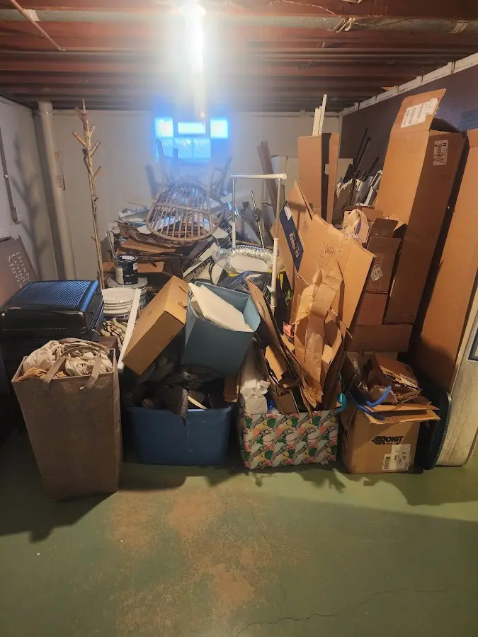 Roll-off dumpster container at job site for 20 Yard Dumpster Rental in San Carlos Park